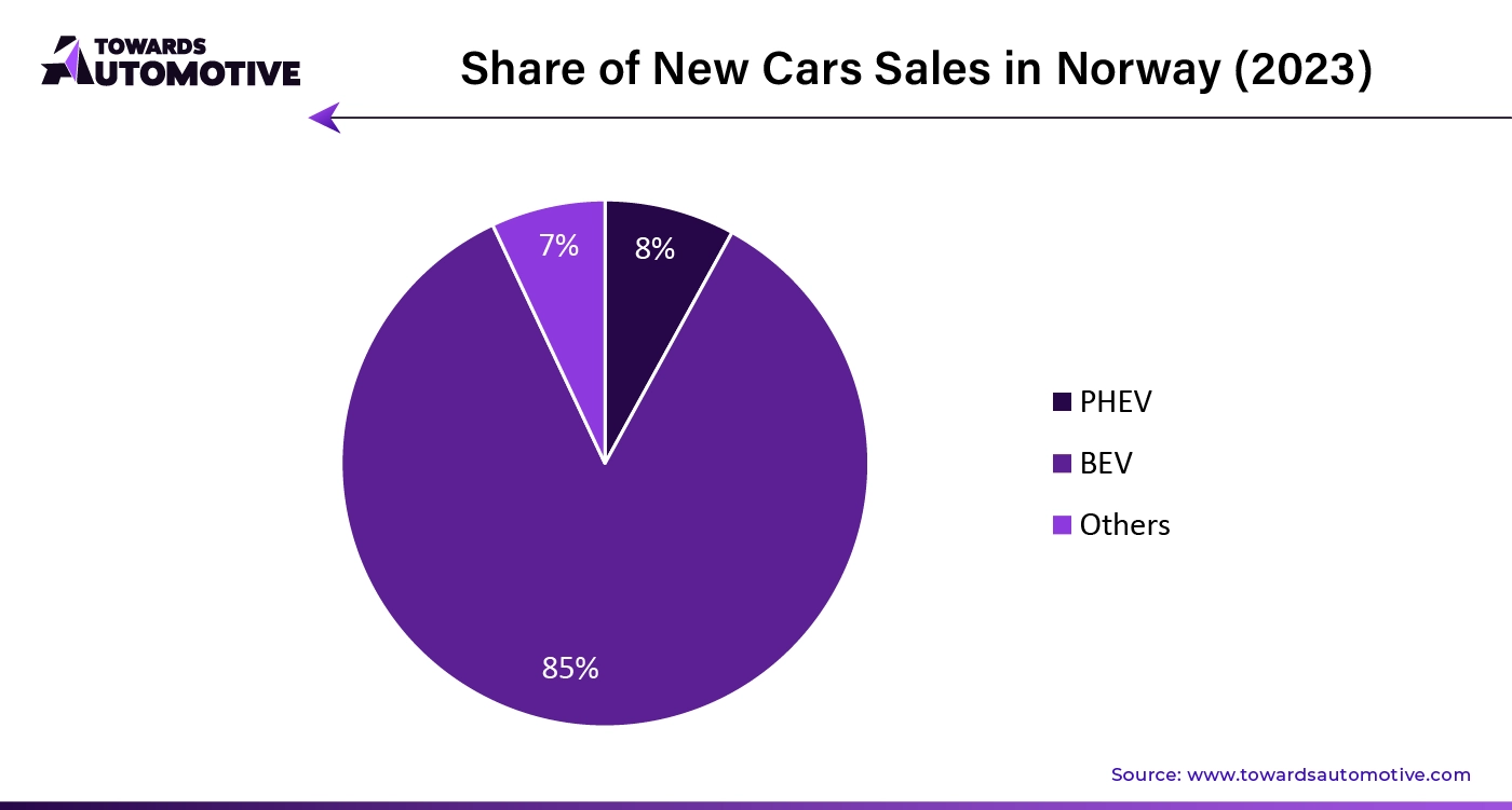 Share of New Cars Sales in Norway (2023)